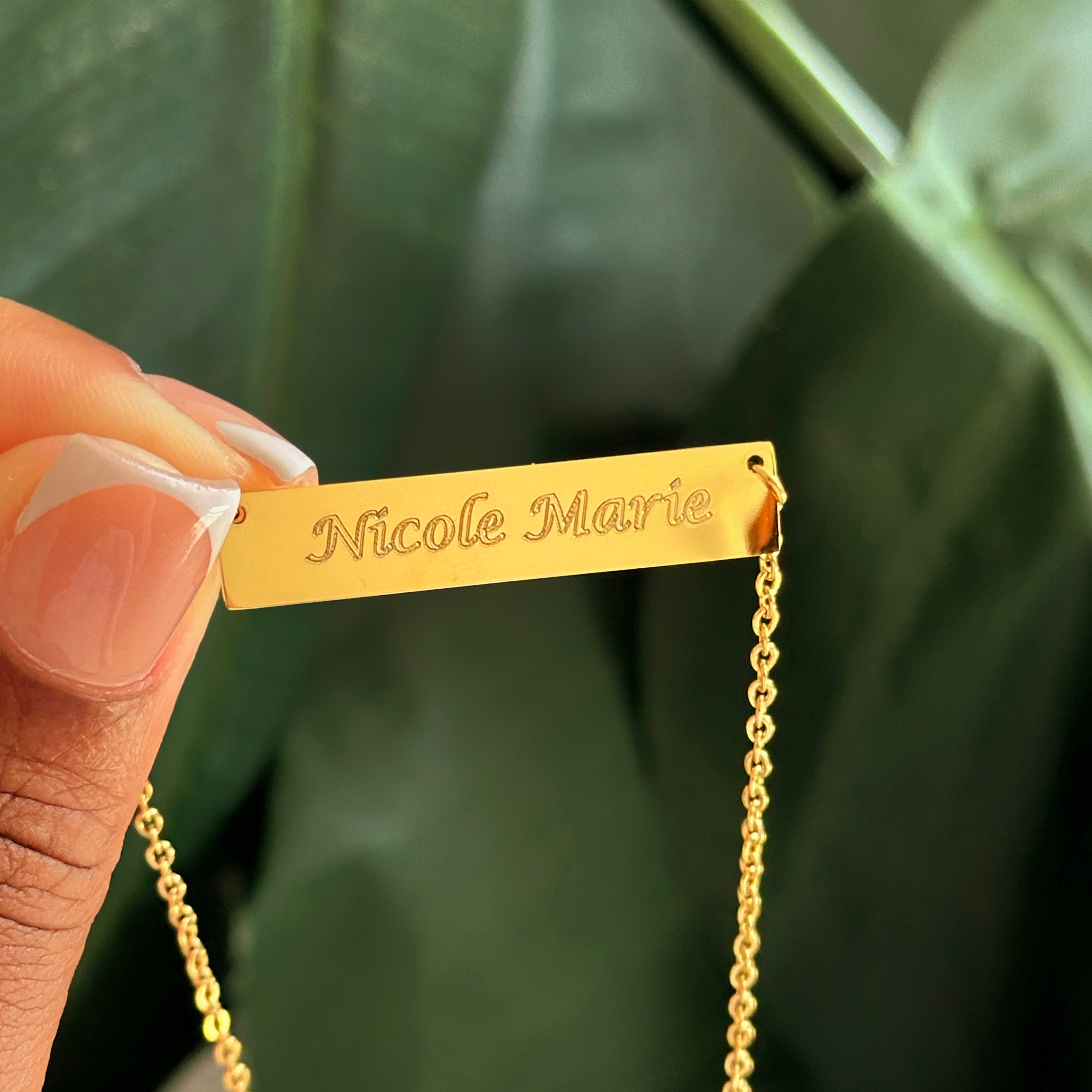 Personalized Bar Necklace