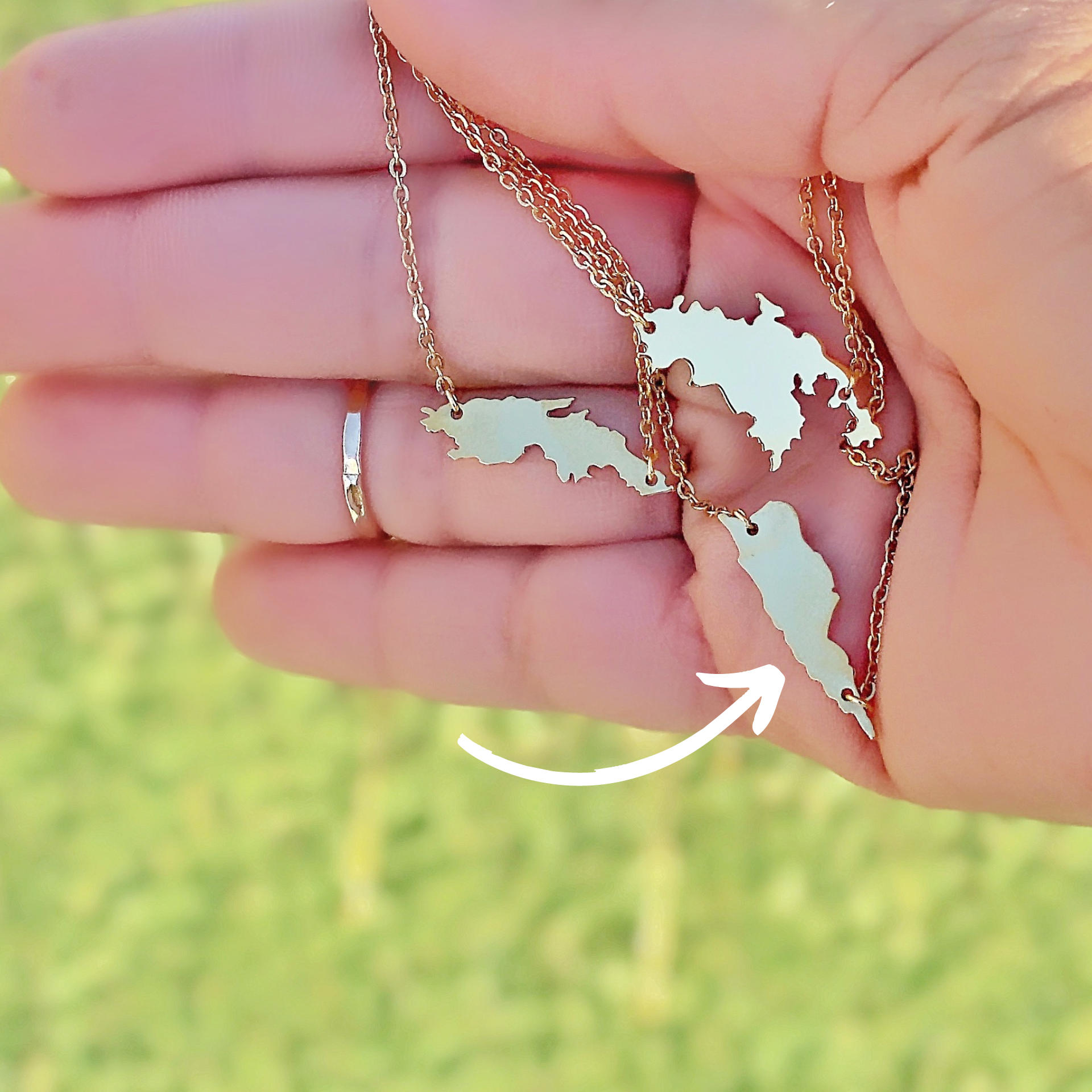 St. Croix Map Necklace